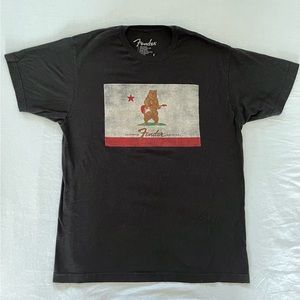 Fender brand California black cotton t-shirt